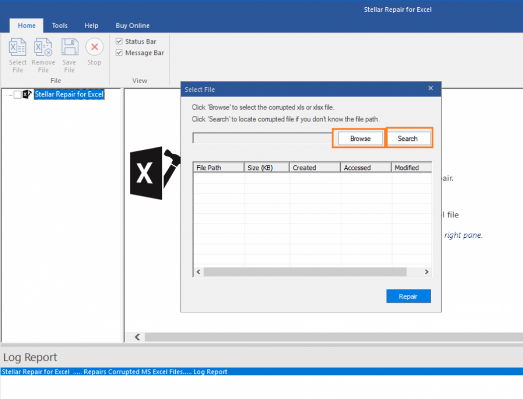 Stellar Excel Repair File