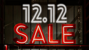 During a 12.12 sale, consumers can choose to shop online or in-store for discounts.