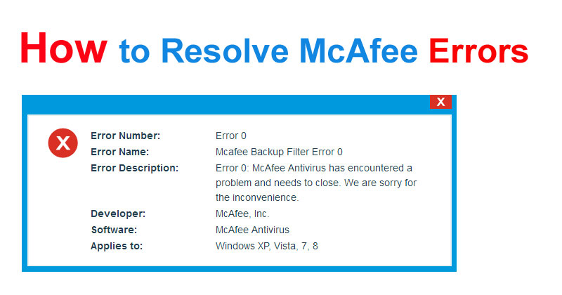 how to remove mcafee error
