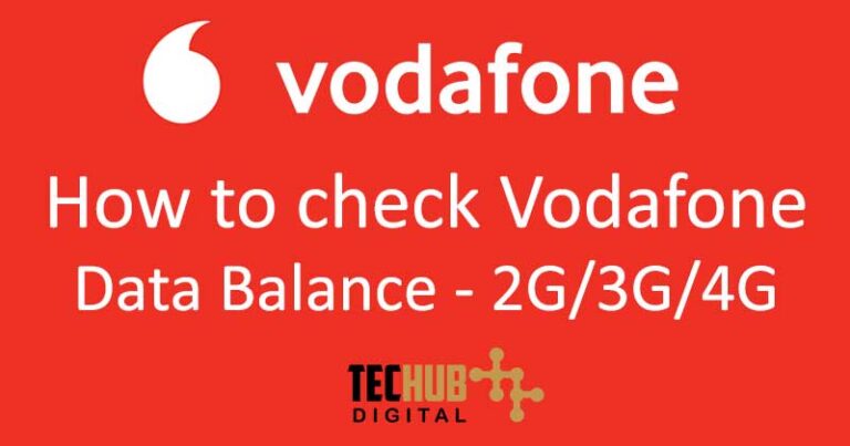 how to check data balance on vodafone sim